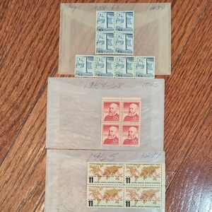 USPS Vintage Postage Stamp Collection 2 1/2 Cent 12 Cent & 11 Cent